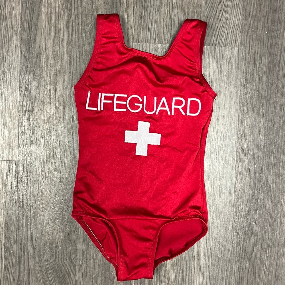 3/$50 Custom Lifeguard Red Leotard Dance Costume